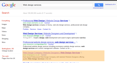 Web design services